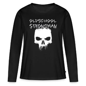 Oldschool Strongman Powerlifting Bodybuilding - Women's Premium Organic Long Sleeve Shirt - black - Front - Julia (174cm)