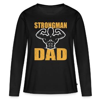 Strongman Dad Fitness Powerlifter Bodybuilding - Women's Premium Organic Long Sleeve Shirt - black - Front - Julia (174cm)
