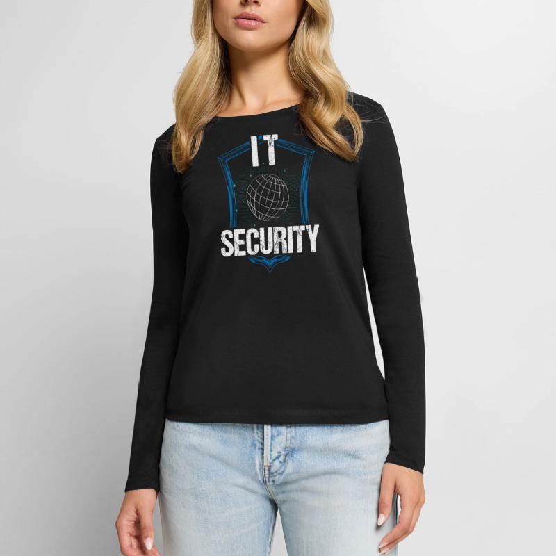 It Security Hack Hacker Hacking Cybersecurity Women's Premium Organic Long Sleeve Shirt