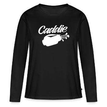 Caddie Golfeur Golf Profession - T-shirt manches longues Premium bio Femme - noir - Devant - Julia (174cm)