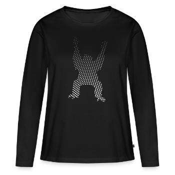 Orang-outan - T-shirt manches longues Premium bio Femme - noir - Devant - Julia (174cm)
