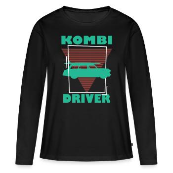VOITURES, BREAK, VOITURE - T-shirt manches longues Premium bio Femme - noir - Devant - Julia (174cm)