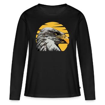 Bald Eagle - Women's Premium Organic Long Sleeve Shirt - black - Front - Julia (174cm)