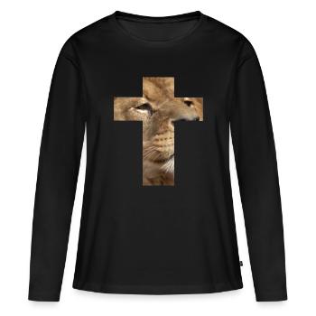 Christentum - Frauen Premium Bio Langarmshirt - Schwarz - Vorne - Julia (174cm)