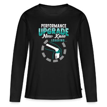 Genou artificiel - T-shirt manches longues Premium bio Femme - noir - Devant - Julia (174cm)