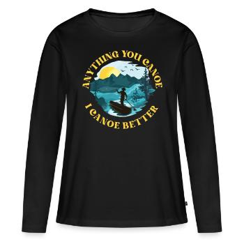 Canoë Canoë Tout ce que vous Canoë - T-shirt manches longues Premium bio Femme - noir - Devant - Julia (174cm)