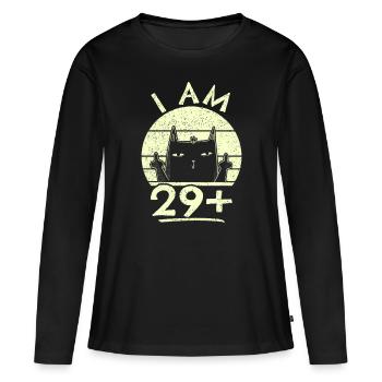 30th birthday woman 30th 30 years - I AM 29+ PLUS - Women's Premium Organic Long Sleeve Shirt - black - Front - Julia (174cm)