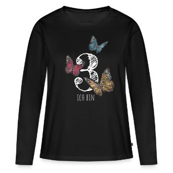 Dritter Geburtstag 3. Geburtstagshirt - Frauen Premium Bio Langarmshirt - Schwarz - Vorne - Julia (174cm)