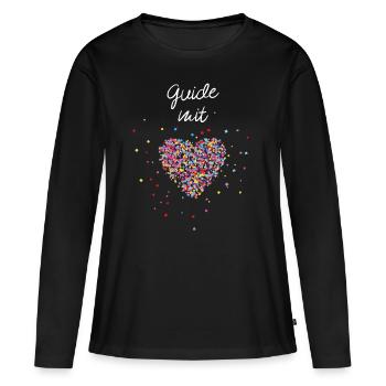 Autorin Mit Herz Schriftstellerin Bücher - Frauen Premium Bio Langarmshirt - Schwarz - Vorne - Julia (174cm)