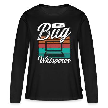 Quality Assurance Bug QA Engineering Code Tester - Women's Premium Organic Long Sleeve Shirt - black - Front - Julia (174cm)