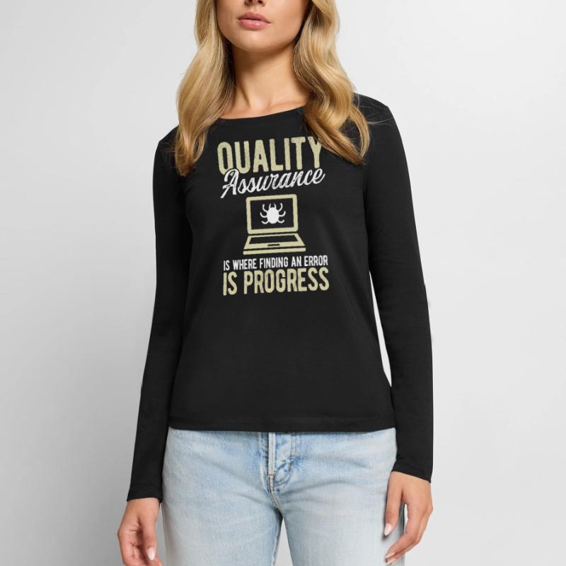 Test du code d’assurance qualité Test d’ingénierie QA T-shirt manches longues Premium bio Femme