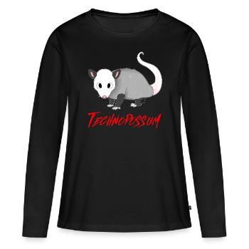 TECHNO TECHNOPOSSUM OPOSSUM - T-shirt manches longues Premium bio Femme - noir - Devant - Julia (174cm)
