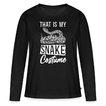 Serpent serpent qui est mon serpent - T-shirt manches longues Premium bio Femme - noir - Devant - Julia (174cm)