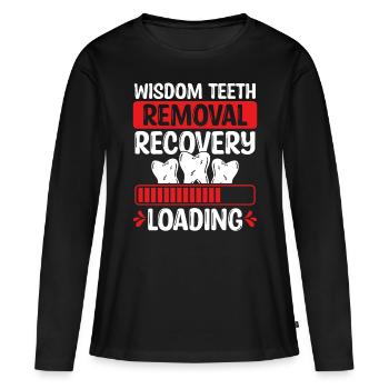 Wisdom Teeth Removal Wisdom Tooth Survivor - Women's Premium Organic Long Sleeve Shirt - black - Front - Julia (174cm)