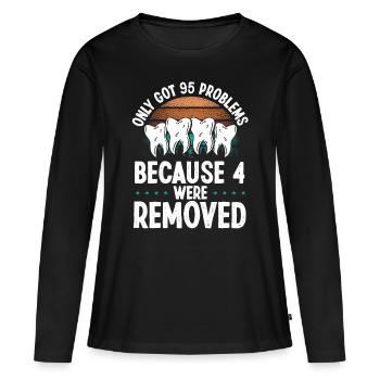 Wisdom Teeth Removal Humor Vintage Tooth Surgery - Women's Premium Organic Long Sleeve Shirt - black - Front - Julia (174cm)