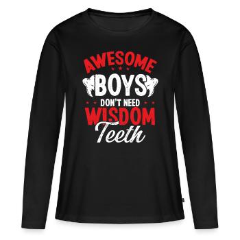 Boys Wisdom Tooth Surgery Funny Removal Survivor - Frauen Premium Bio Langarmshirt - Schwarz - Vorne - Julia (174cm)