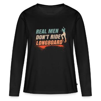 Skater Skateboard Cadeau Halfpipe Sk8 Ollie - T-shirt manches longues Premium bio Femme - noir - Devant - Julia (174cm)