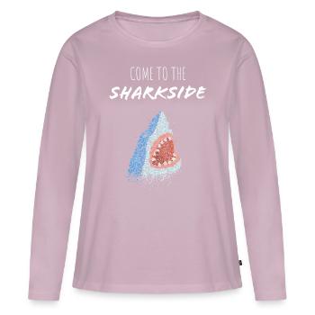 Grosser Weisser Hai Haifisch Wale Shark - Frauen Premium Bio Langarmshirt - Altrosa - Vorne - Julia (174cm)