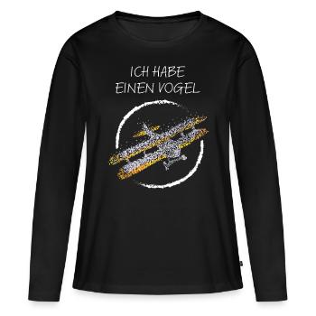 Modellflieger Modellbau Modellbauer - Frauen Premium Bio Langarmshirt - Schwarz - Vorne - Julia (174cm)