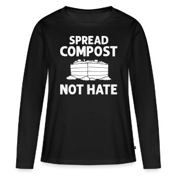 Kompostierung Kompost Wurm Abfall - Frauen Premium Bio Langarmshirt - Schwarz - Vorne - Julia (174cm)