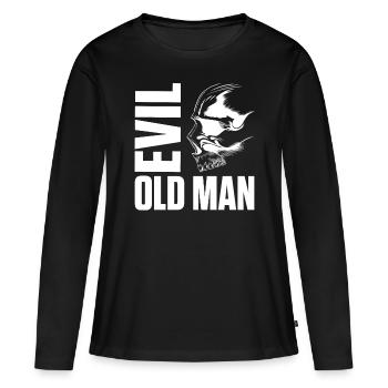 Evil old man The Evil Old Man Skull - Women's Premium Organic Long Sleeve Shirt - black - Front - Julia (174cm)