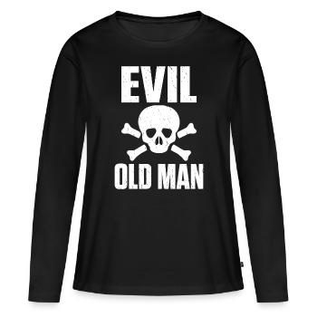 Evil old man The Evil Old Man Skull - Women's Premium Organic Long Sleeve Shirt - black - Front - Julia (174cm)