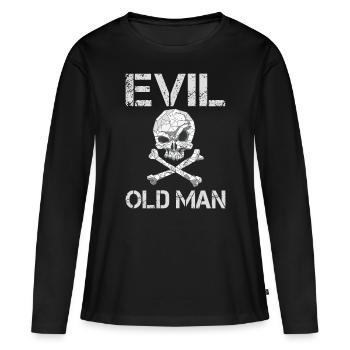 Evil old man The Evil Old Man Skull - Women's Premium Organic Long Sleeve Shirt - black - Front - Julia (174cm)