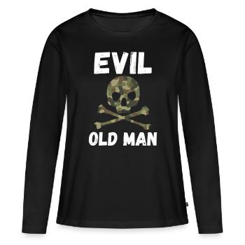 Evil old man The Evil Old Man Skull - Women's Premium Organic Long Sleeve Shirt - black - Front - Julia (174cm)
