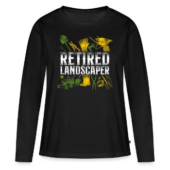 Landscaper Landscaping Landscape - Women's Premium Organic Long Sleeve Shirt - black - Front - Julia (174cm)