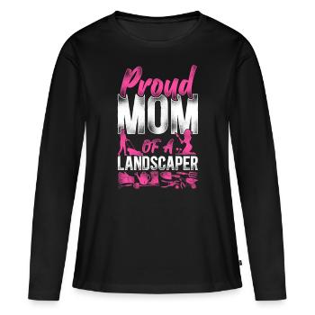 Landscaper Landscaping Landscape - Women's Premium Organic Long Sleeve Shirt - black - Front - Julia (174cm)