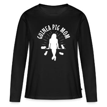 COCHON D’INDE MAMAN - T-shirt manches longues Premium bio Femme - noir - Devant - Julia (174cm)