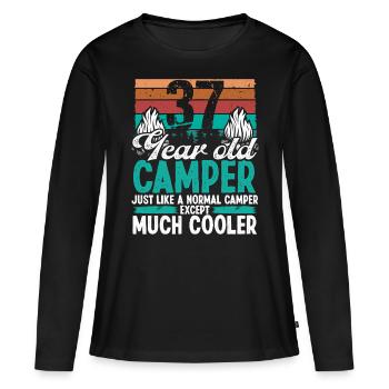 37 Year Old Camper Scouting Camping 37 Birthday - Women's Premium Organic Long Sleeve Shirt - black - Front - Julia (174cm)