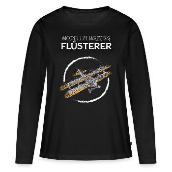 Modellbau Modellbauer Modellflugzeuge - Frauen Premium Bio Langarmshirt - Schwarz - Vorne - Julia (174cm)