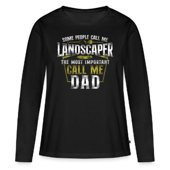 Landscaper Landscaping Landscape - Women's Premium Organic Long Sleeve Shirt - black - Front - Julia (174cm)