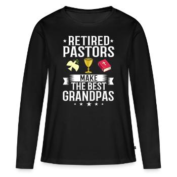 Pasteur Église Ministre Christ Spirituel Jésus - T-shirt manches longues Premium bio Femme - noir - Devant - Julia (174cm)