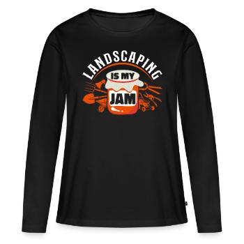 Landscaper Landscaping Landscape - Women's Premium Organic Long Sleeve Shirt - black - Front - Julia (174cm)