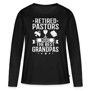 Pasteur Église Ministre Christ Spirituel Jésus - T-shirt manches longues Premium bio Femme - noir - Devant - Julia (174cm)
