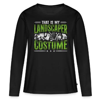 Landscaper Landscaping Landscape - Women's Premium Organic Long Sleeve Shirt - black - Front - Julia (174cm)
