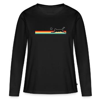 Volleyball Retro - Women's Premium Organic Long Sleeve Shirt - black - Front - Julia (174cm)