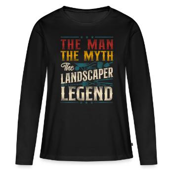 Landscaper Landscaping Landscape - Women's Premium Organic Long Sleeve Shirt - black - Front - Julia (174cm)