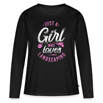 Landscaper Landscaping Landscape - Women's Premium Organic Long Sleeve Shirt - black - Front - Julia (174cm)