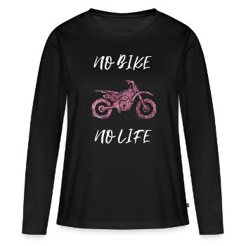 No Bike No Life Motorcycle Motorcross - Women's Premium Organic Long Sleeve Shirt - black - Front - Julia (174cm)