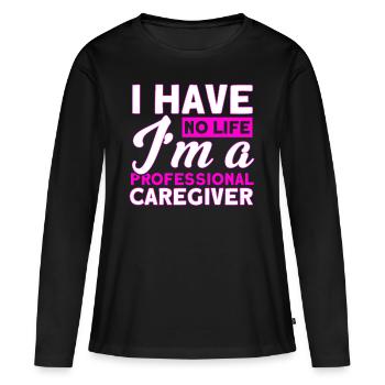 Health Assistance Home Nursing Nurse - Women's Premium Organic Long Sleeve Shirt - black - Front - Julia (174cm)