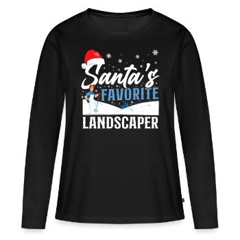 Landscaper Landscaping Landscape - Women's Premium Organic Long Sleeve Shirt - black - Front - Julia (174cm)