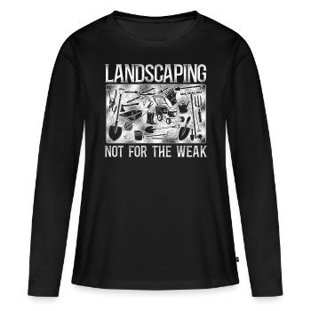 Landscaper Landscaping Landscape - Women's Premium Organic Long Sleeve Shirt - black - Front - Julia (174cm)