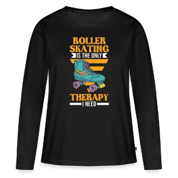 Roller Skates Therapy Roller Skating Roller Skates - Women's Premium Organic Long Sleeve Shirt - black - Front - Julia (174cm)
