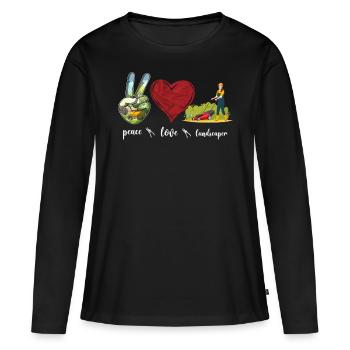 Landscaper Landscaping Landscape - Women's Premium Organic Long Sleeve Shirt - black - Front - Julia (174cm)