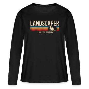 Landscaper Landscaping Landscape - Women's Premium Organic Long Sleeve Shirt - black - Front - Julia (174cm)