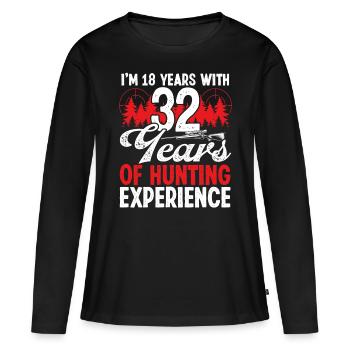 50th Birthday Mosse Hunting 50 Year Old Hunter - Frauen Premium Bio Langarmshirt - Schwarz - Vorne - Julia (174cm)