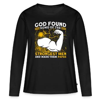 Gott Vater Vati Papa - Frauen Premium Bio Langarmshirt - Schwarz - Vorne - Julia (174cm)